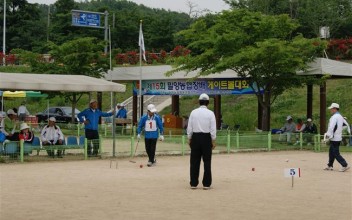 치매예방 게이트볼교실 첫대회에 참가 이미지